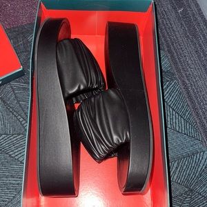 Black platform slides